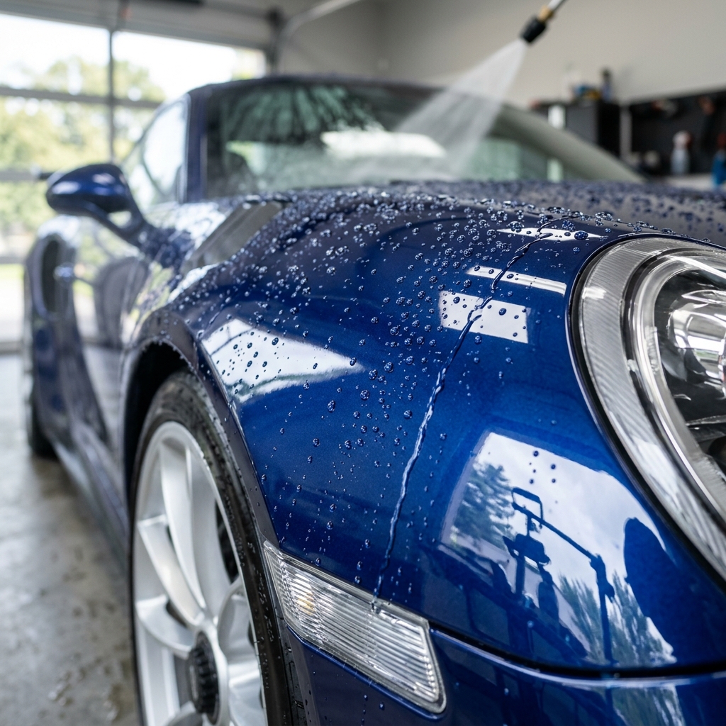 Flawless mirror-finish ceramic coating on a sports car in BC